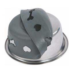 Non-Slip Stainless Steel Silicone Dog Bowl Dark Gray - Item # 47701