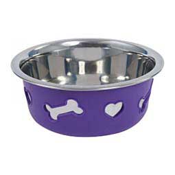 Non-Slip Stainless Steel Silicone Dog Bowl Dark Purple - Item # 47702
