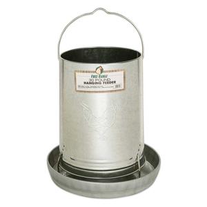 Free Range Galvanized Hanging Chicken Feeder 30 lb - Item # 47736
