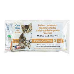 Focus Cat Vax 3 Plus FeLV Vaccine 1 dose syringe - Item # 47754