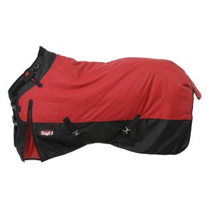 Tough1 Medium Weight Turnout Horse Blanket with Snuggit Neck Red/Black - Item # 47916