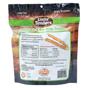 Lovin' Tenders Chicken and Rawhide Twists Recipe Natural Dog Treats 16 oz - Item # 48020