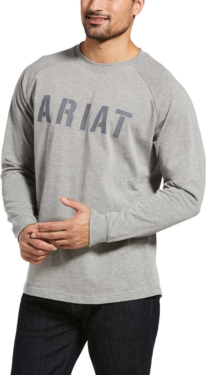 Rebar Long Sleeve Mens T-Shirt Ariat - Mens Clothing