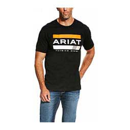Bar Stripe Mens T-Shirt Black - Item # 48030