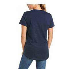 Rebar V-Neck Womens T-Shirt Navy - Item # 48036C