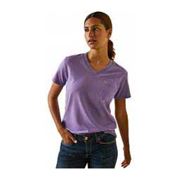 Rebar V-Neck Womens T-Shirt Paisley Purple - Item # 48036C