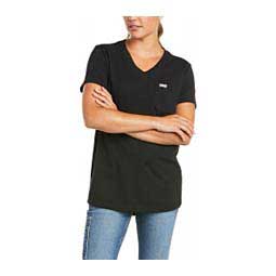 Rebar V-Neck Womens T-Shirt Black - Item # 48036C