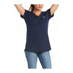 Rebar V-Neck Womens T-Shirt Navy - Item # 48036