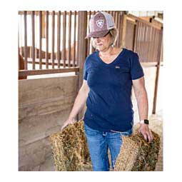 Rebar V-Neck Womens T-Shirt Navy - Item # 48036