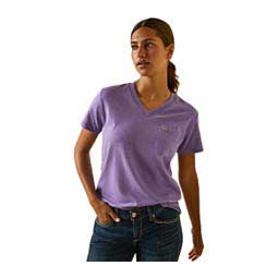 Rebar V-Neck Womens T-Shirt Paisley Purple - Item # 48036