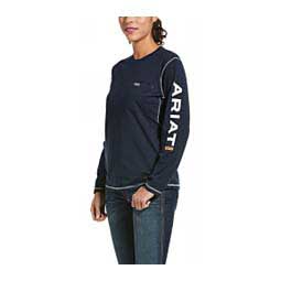 Rebar Long Sleeve Womens T-Shirt Navy - Item # 48038