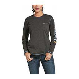 Rebar Long Sleeve Womens T-Shirt Charcoal Heather - Item # 48038