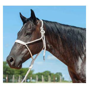 Flat Braid Horse Halter with 9-ft Lead White - Item # 48142