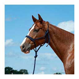 Flat Braid Horse Halter w/ 9-ft Lead Navy - Item # 48142