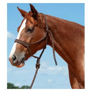 Flat Braid Horse Halter with 9-ft Lead Brown - Item # 48142