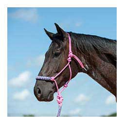 Braided Rope Halter with Lead Pink Camo - Item # 48144