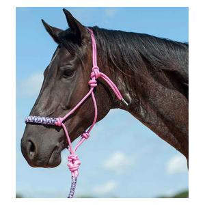 Braided Rope Halter with Lead Pink Camo - Item # 48144