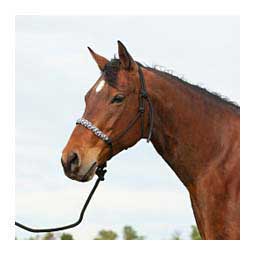 Braided Rope Halter with Lead Black Camo - Item # 48144