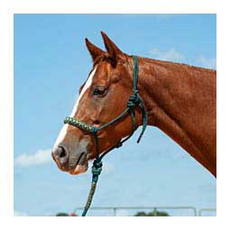 Braided Rope Halter with Lead Green Camo - Item # 48144