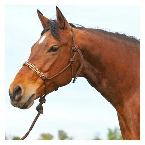 Braided Rope Halter with Lead Brown Camo - Item # 48144