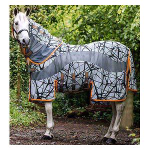 Amgio CamoFly Disc Front Horse Fly Sheet Camo Gray/Orange - Item # 48162