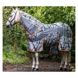 Amgio CamoFly Disc Front Horse Fly Sheet Camo Gray/Orange - Item # 48162