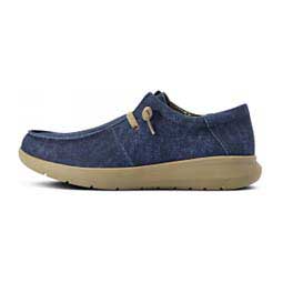 Hilo Canavas Stretch Laced-Up Mens Shoes Heather Blue - Item # 48210