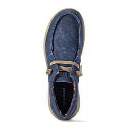 Hilo Canavas Stretch Laced-Up Mens Shoes Heather Blue - Item # 48210