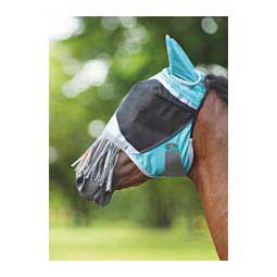 De-Luxe Horse Fly Mask with Ears and Nose Fringe Shires Equestrian
