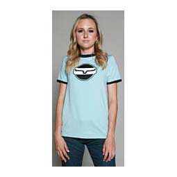 Union Made Ringer Womens Tech Tee Light Blue - Item # 48230