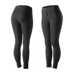 Ella Pull-On Knee Patch Womens Breeches Black - Item # 48342