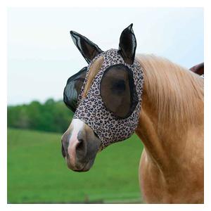 Coolcore Lycra Horse Fly Mask Leopard - Item # 48392