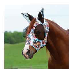 Coolcore Lycra Horse Fly Mask Bucking Bronc - Item # 48392