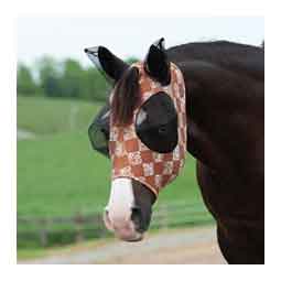 Coolcore Lycra Horse Fly Mask Checkerboard - Item # 48392