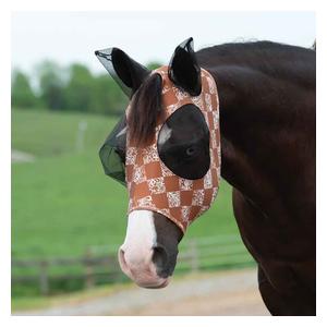 Coolcore Lycra Horse Fly Mask Checkerboard - Item # 48392