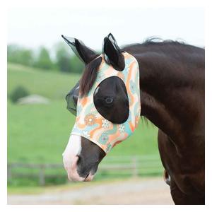Coolcore Lycra Horse Fly Mask Retro Flower - Item # 48392
