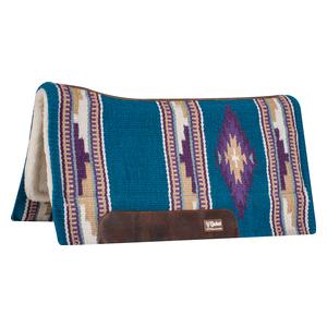 Blanket Top Performance Felt Horse Saddle Pad Turquoise/Purple - Item # 48430