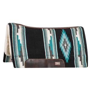 Blanket Top Performance Felt Horse Saddle Pad Black/Turquoise - Item # 48430