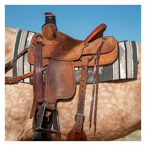 Blanket Top Performance Felt Horse Saddle Pad Steel/Tan - Item # 48430