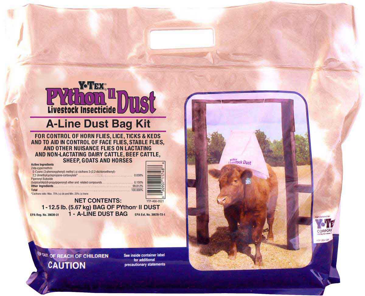 Valley Vet - Python II Livestock Insecticide Dust Y-Tex - Pour-on ...