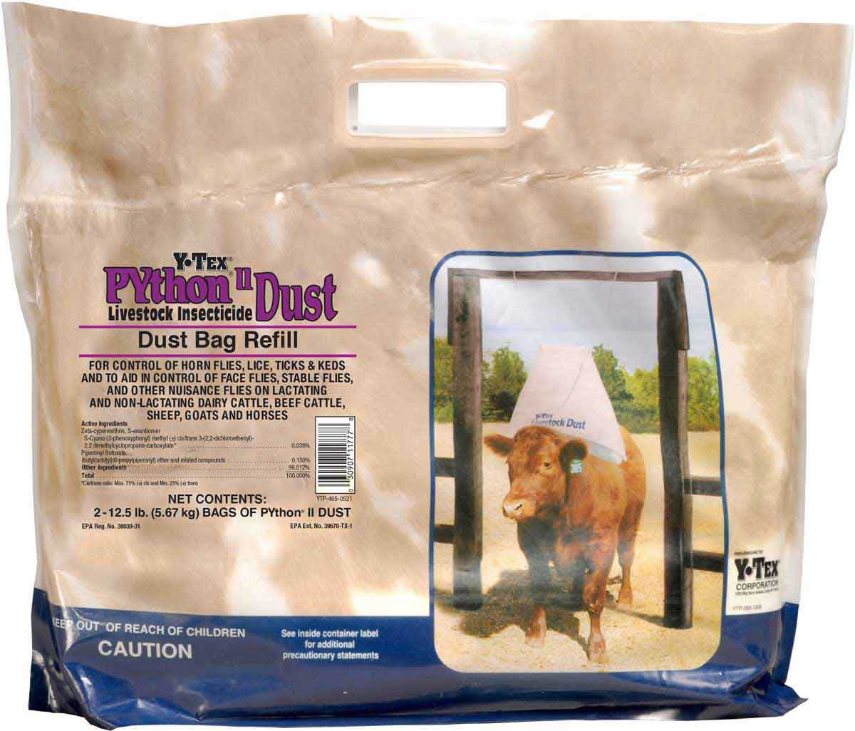 Valley Vet - Python II Livestock Insecticide Dust Y-Tex - Pour-on ...