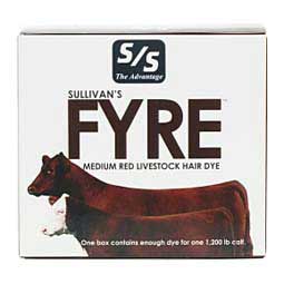 FYRE Medium Red Livestock Hair Dye Kit for (1) 1200 lb calf - Item # 48449