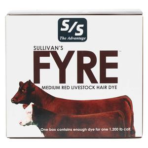 FYRE Medium Red Livestock Hair Dye Kit for (1) 1200 lb calf - Item # 48449