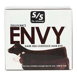 Envy Dark Red Livestock Hair Dye Kit for (1) 1200 lb calf - Item # 48450