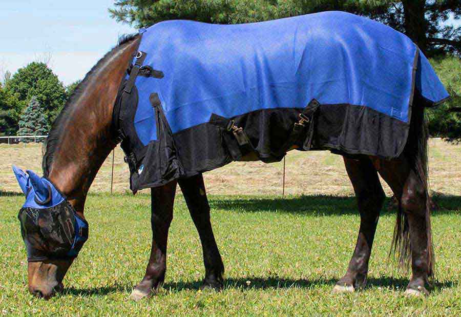 Tough 1 Brand 78" Royal Blue Air Mesh Fly Sheet With Snuggit 34-9500 