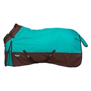 Tough1 Heavy Weight Turnout Horse Blanket with Snuggit Neck Turquoise/Brown - Item # 48511