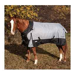 Heavy Weight Turnout Horse Blanket with Snuggit Neck Gray/Black - Item # 48511