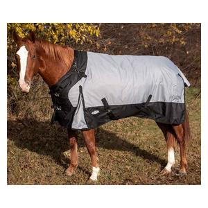 Tough1 Heavy Weight Turnout Horse Blanket with Snuggit Neck Gray/Black - Item # 48511