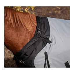 Heavy Weight Turnout Horse Blanket with Snuggit Neck Gray/Black - Item # 48511