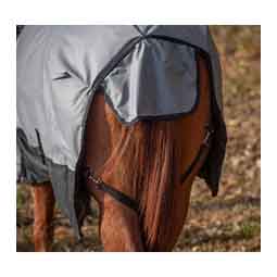 Heavy Weight Turnout Horse Blanket with Snuggit Neck Gray/Black - Item # 48511